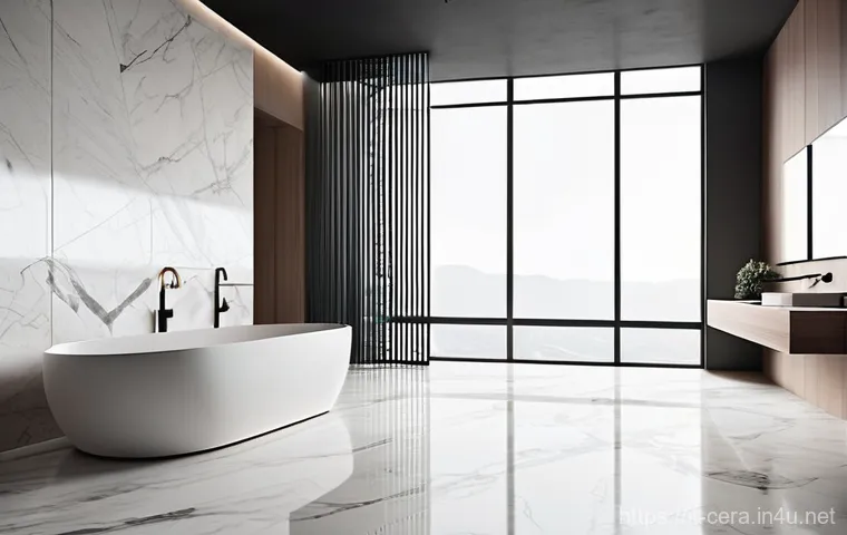 세라믹 프로젝트 관리 - **Prompt:** "A sleek, modern Italian interior featuring a seamless wall covered in an extra-large fo...