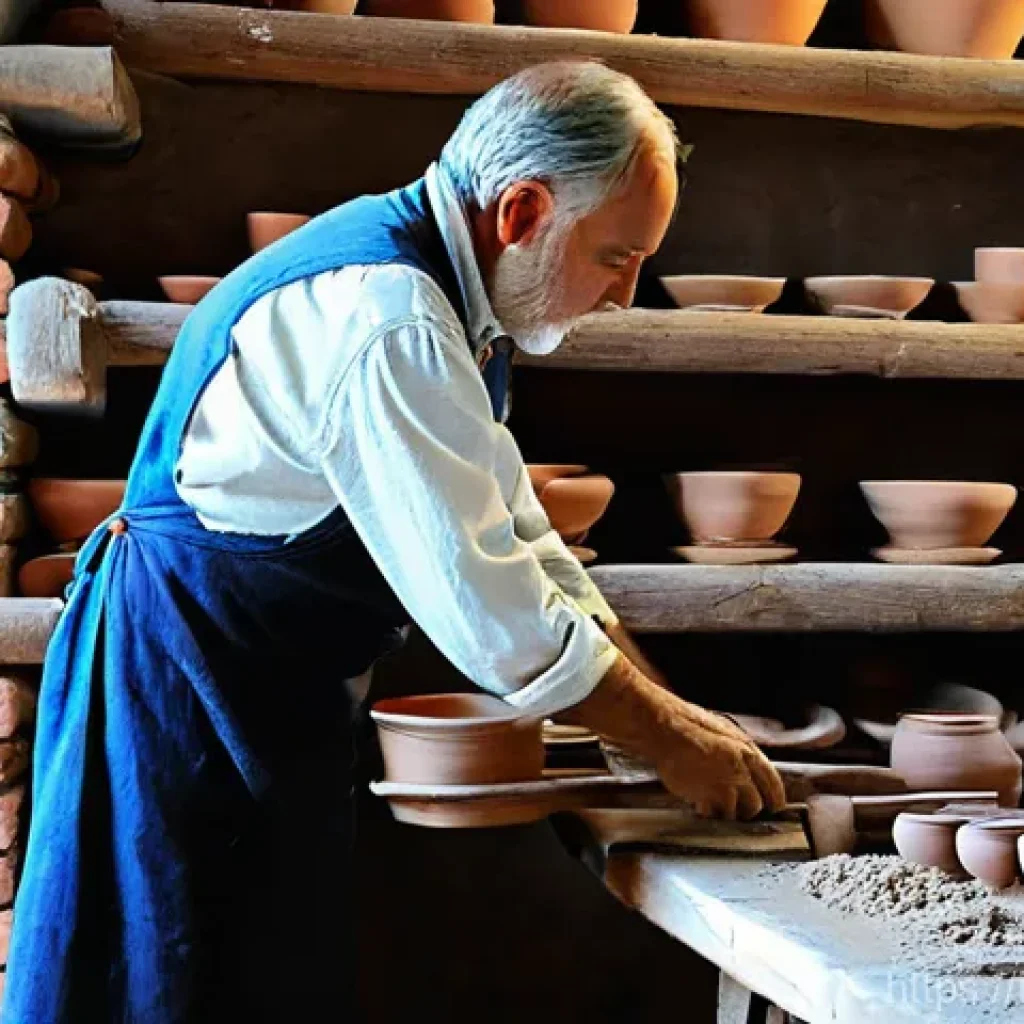 세라믹 공예 전문가 취업 - **Prompt 1: Artisan at the Wheel in a Traditional Italian Workshop**

    "A skilled Italian ceramic...