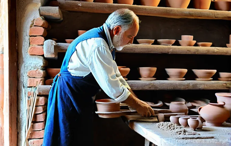 세라믹 공예 전문가 취업 - **Prompt 1: Artisan at the Wheel in a Traditional Italian Workshop**
"A skilled Italian ceramic...