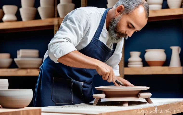 세라믹 디자인 이론 - **Prompt 1: The Alchemy of Ceramic Transformation**
"A vibrant, sunlit ceramic workshop where an...