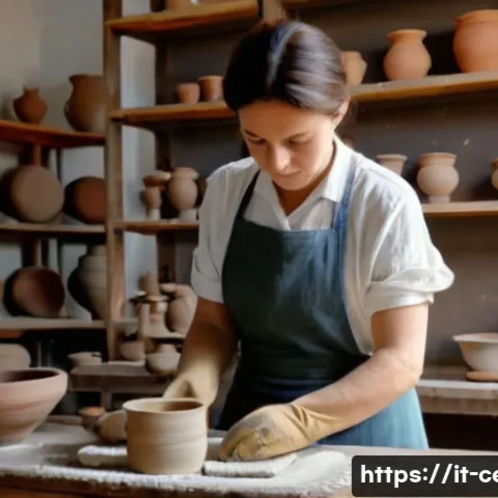 미술세라믹 커리어 목표 설정 - **Prompt 1: "The Dedicated Ceramicist in an Italian Atelier"**
A highly detailed, realistic phot...